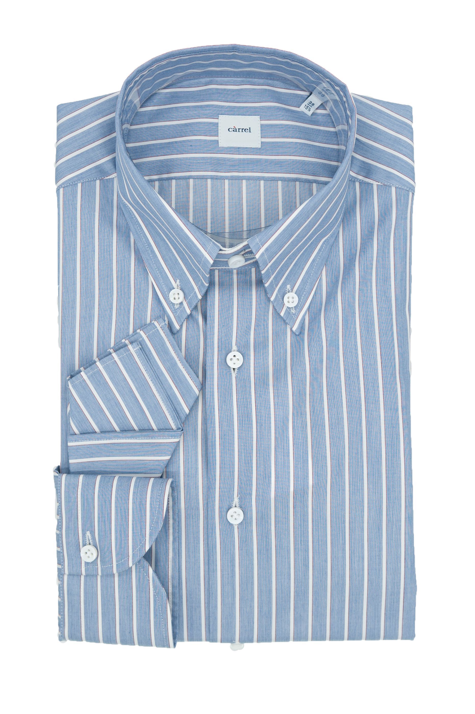 Immagine di Camicia a righe fondo celeste