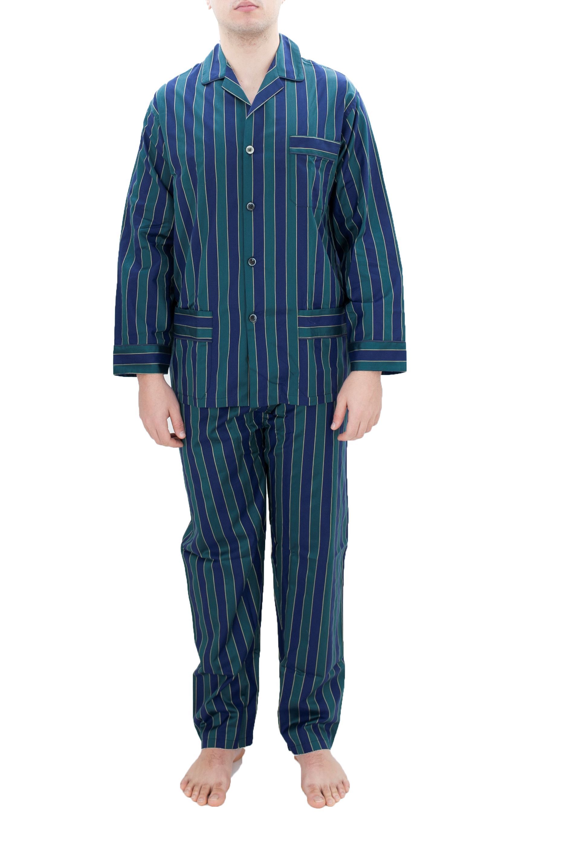 Picture of Blue/Green Striped pattern men's pajamas