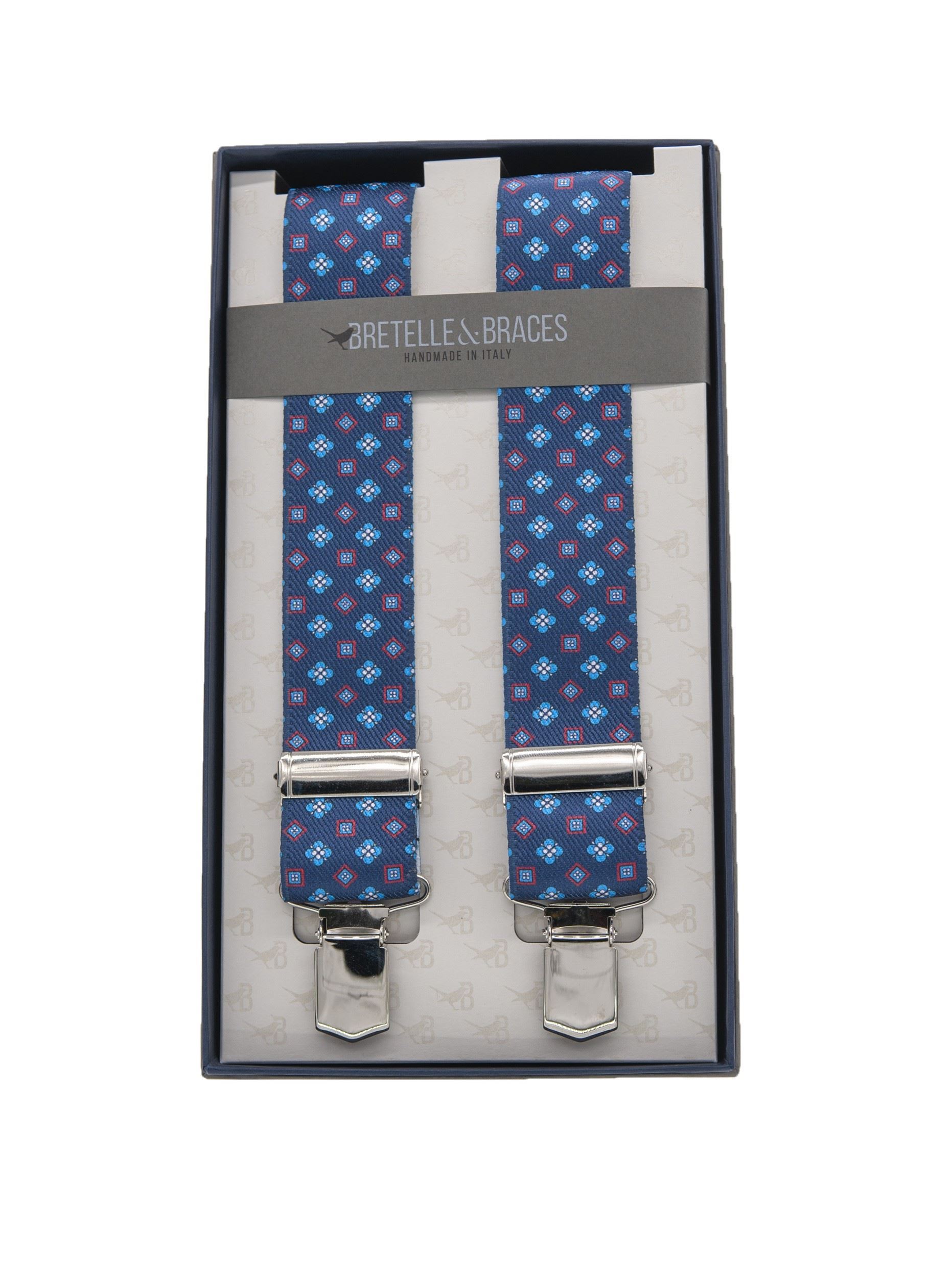 Picture of Elastic braces with blue background pattern