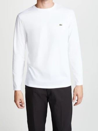 Immagine di T-Shirt cotone manica lunga bianca