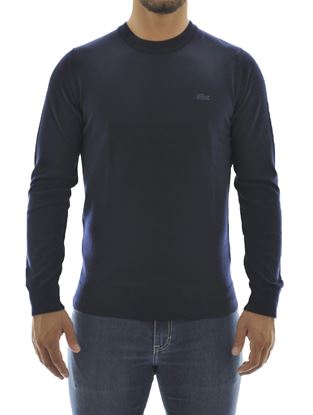 Immagine di girocollo lana merino blu marine
