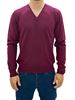 Immagine di Maglia Lana scollo V bordeaux