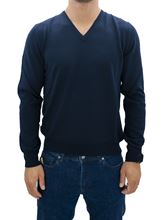 Immagine di Maglia Lana scollo V Blu