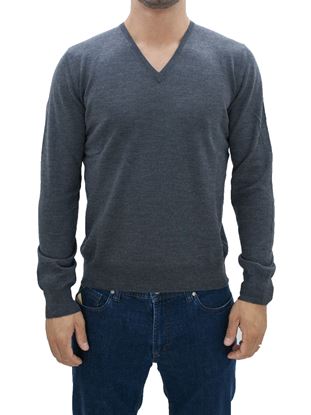 Immagine di Maglia  Lana scollo V Grigio antracite