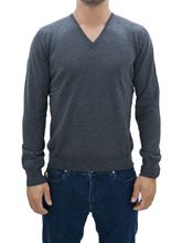Picture of Dark grey V-neck wool sweater