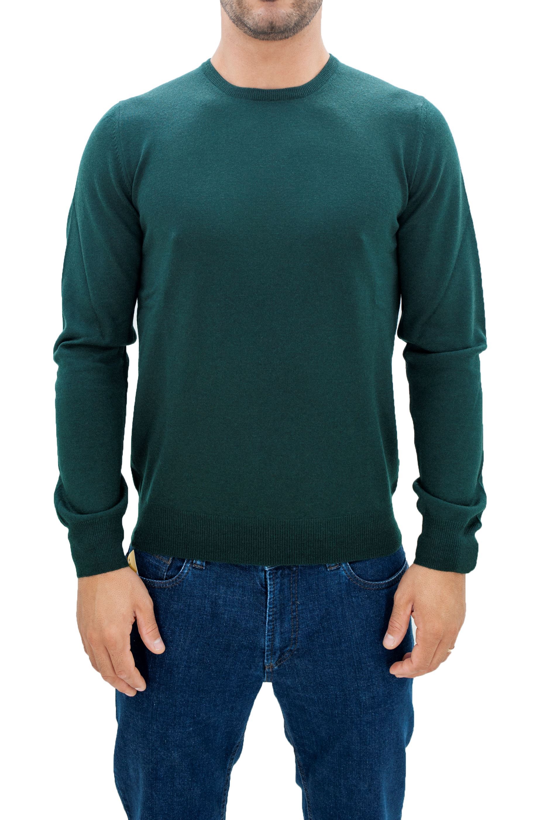 Immagine di Maglia Lana Girocollo verde scuro