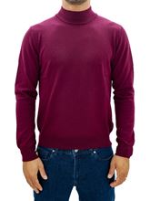 Picture of Burgundy Low turtleneck wool sweater