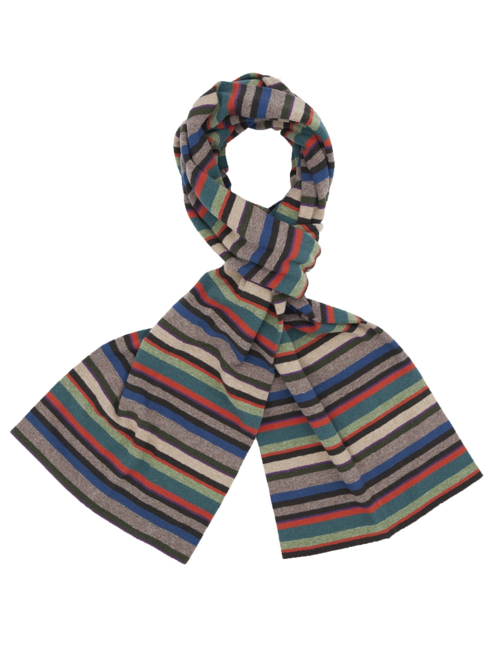 Picture of Striped scarf with brown/green background