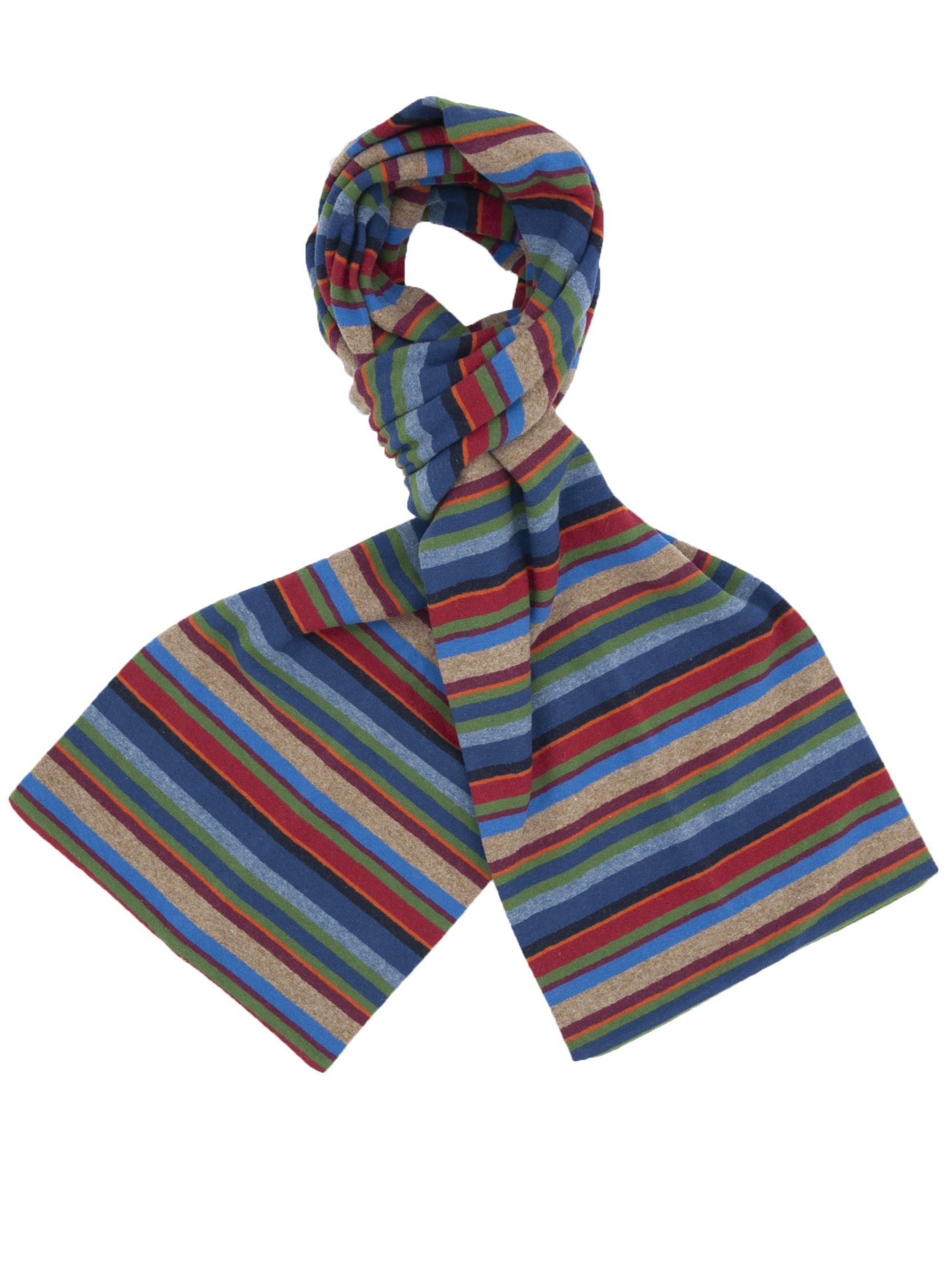 Picture of Striped scarf with blue background
