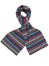 Picture of Striped scarf with blue background