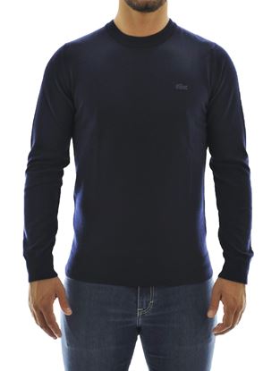 Immagine di girocollo lana merino blu marine